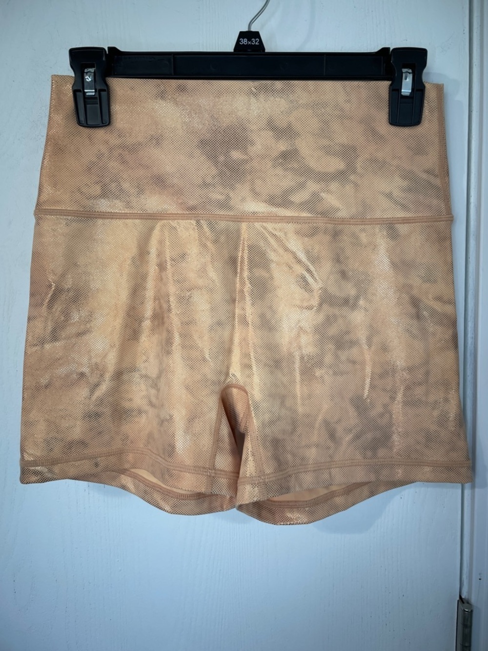NWT Offline By Aerie Goals Shortie 4’ High-Waist Metallic Biker Shorts Sz Large - Picture 2 of 6
